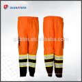 Oi calças reflexivas das calças do trabalho reflexivo da segurança do vis, calças do amarelo alaranjado 2 faixa EN471 reflexiva com bolsos
